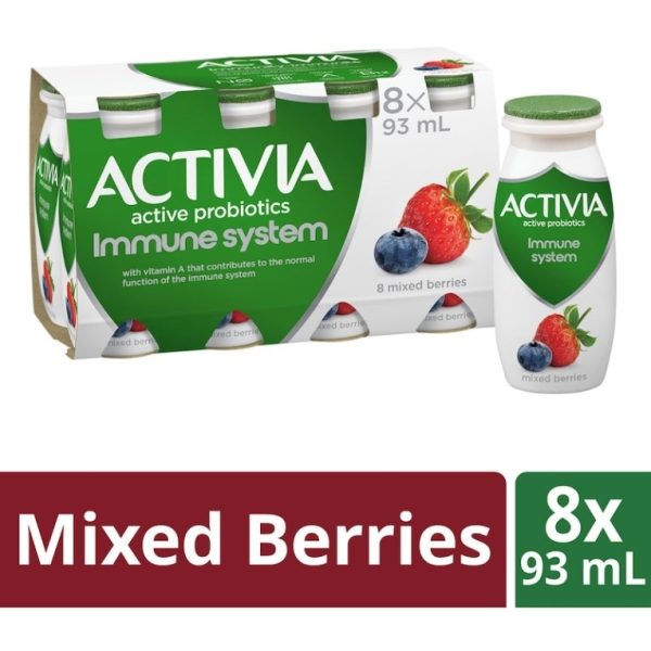 Activia Probiotic Yogurt, Mixed Berries, Drinkable Yogurt, 8 Pack
