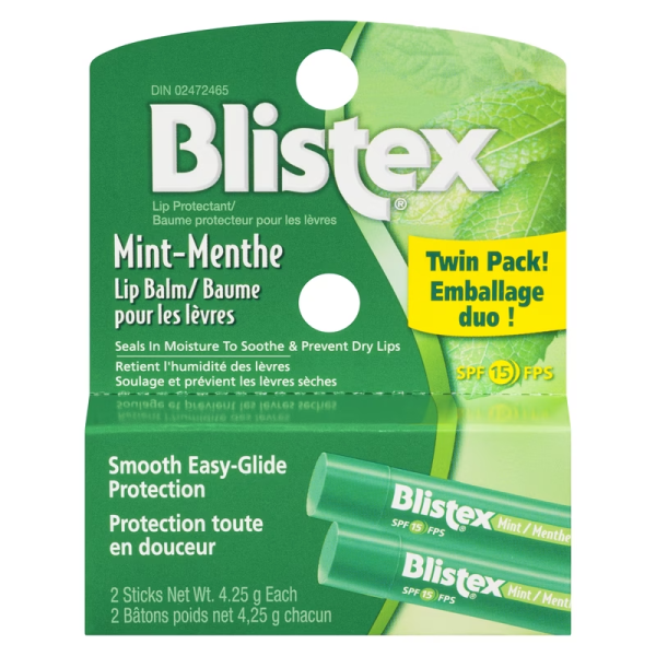 Blistex Mint SPF 15 Lip Balm Twin Pack!