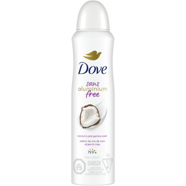Dove Aluminum Free Deodorant Spray with Coconut & Pink Jasmine