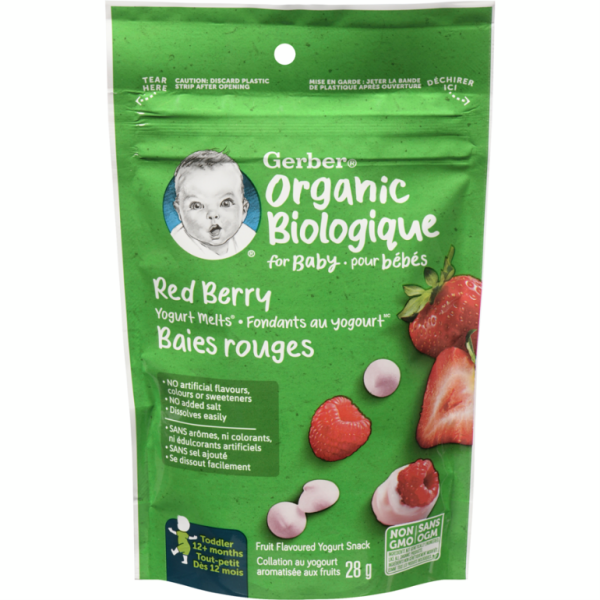 Gerber Organic Yogurt Melts, Red Berry