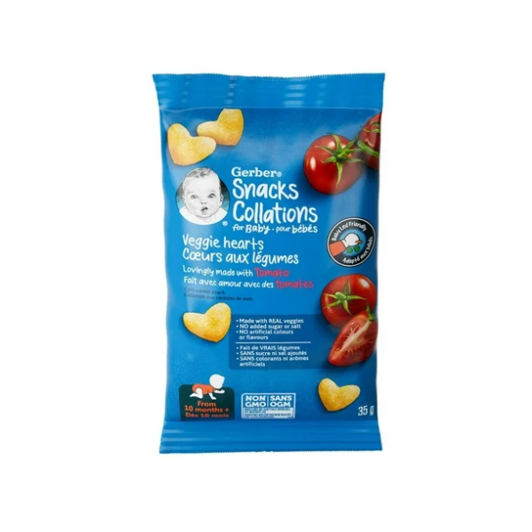 Gerber Veggie Hearts Tomato, For 10 Months & Up