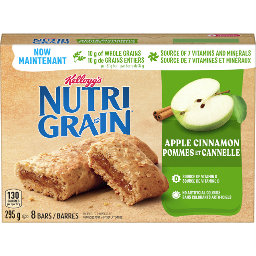 Kelloggs Nutrigrain Nutri-Grain Cereal Bars, Apple Cinnamon 8 Bars