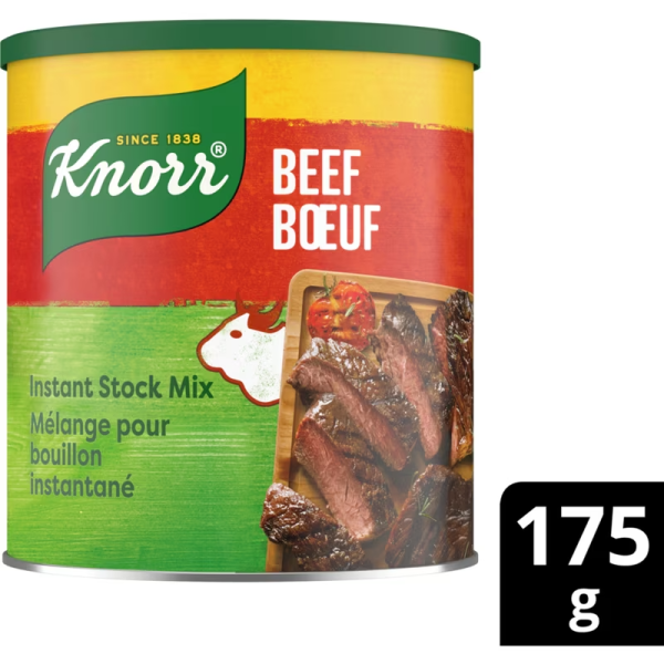 Knorr Instant Stock Mix for a great flavour Beef in a practical packaging