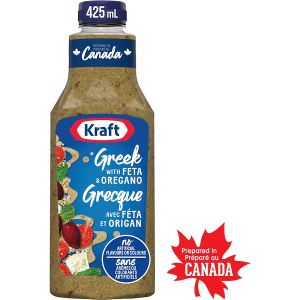 Kraft Greek With Feta And Oregano Salad Dressing