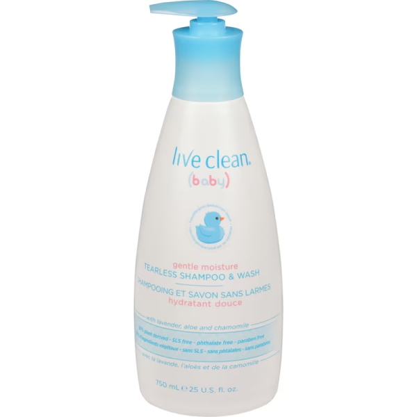 Live Clean Baby Gentle Moisture Tearless Shampoo & Wash