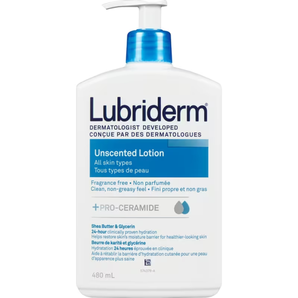 Lubriderm Daily Moisture Lotion, Fragrance Free, Normal to Dry Skin 480 ml