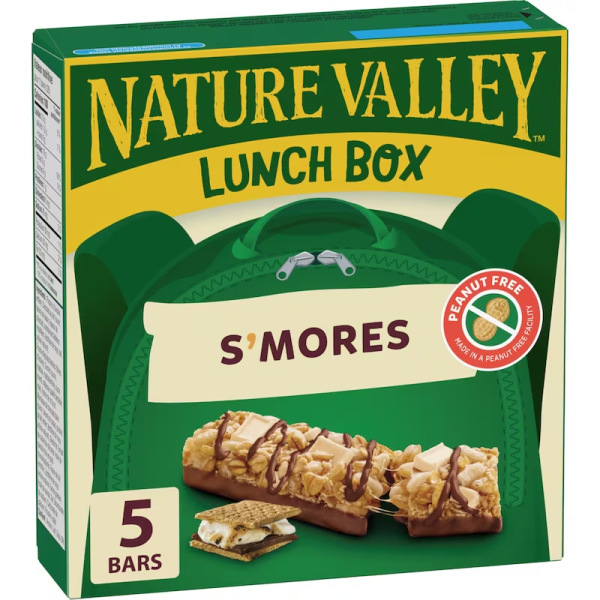Nature Valley Lunchbox Granola Bars, S’mores, Kids Snacks, 5 ct