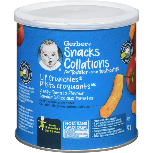 Nestlé Gerber LIL’ CRUNCHIES, Zesty Tomato, Toddler Snacks
