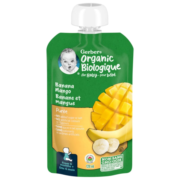 Nestlé Gerber Organic Purée, Banana Mango, Baby Food