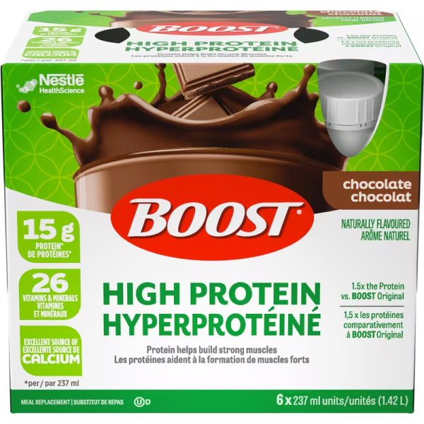 Nestle Health Science Boost High Protein Chocolate Meal Replacement Drink 6×237.0 ml