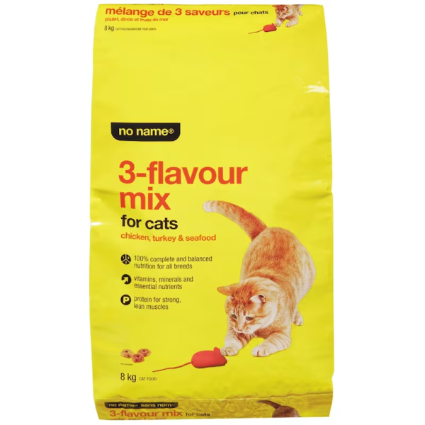 No Name 3-Flavour Mix Dry Cat Food, Chicken, Turkey & Seafood