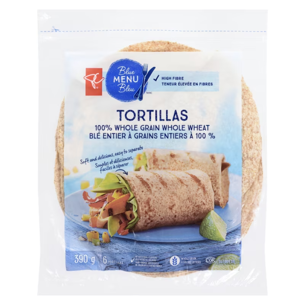 PC Blue Menu 100% Whole Grain Tortillas