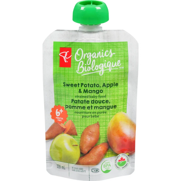PC Organics Sweet Potato, Apple, and Mango Strained Organic Baby Food