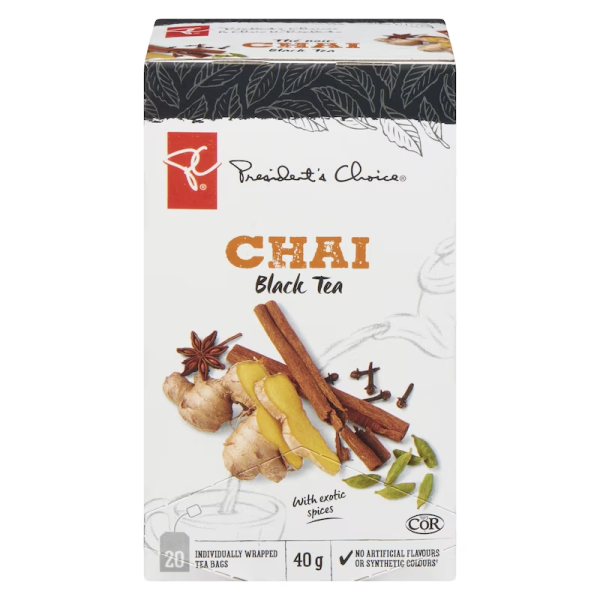 President’s Choice Chai Black Tea 20 ea