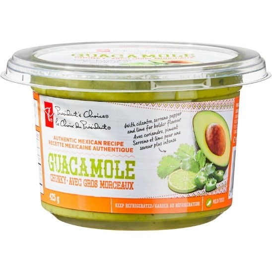 President’s Choice Chunky Guacamole Original, Large