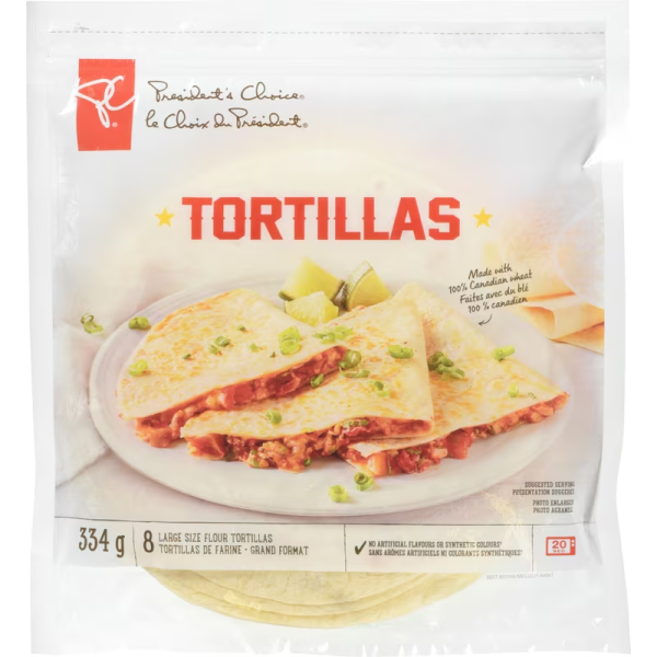 President’s Choice Large Flour Tortillas