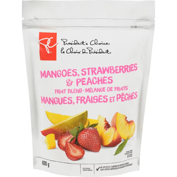 President’s Choice Mangoes, Strawberries & Peaches Fruit Blend