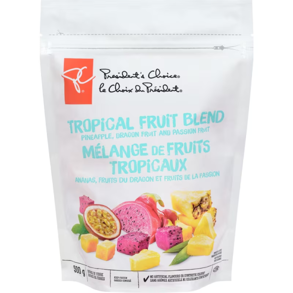 President’s Choice Pineapple, Dragon Fruit & Passion Fruit Tropical Fruit Blend