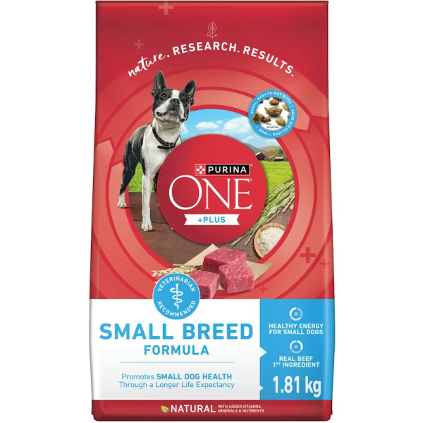 Purina ONE +Plus Small Breed Formula Beef, Dry Dog Food