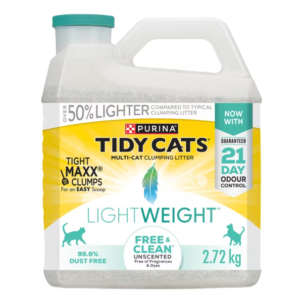 Purina Tidy Cats LightWeight Free & Clean Unscented Multi-Cat, Cat Litter
