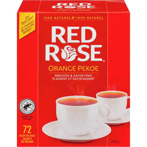 Red Rose Orange Pekoe Black Tea 72 ea