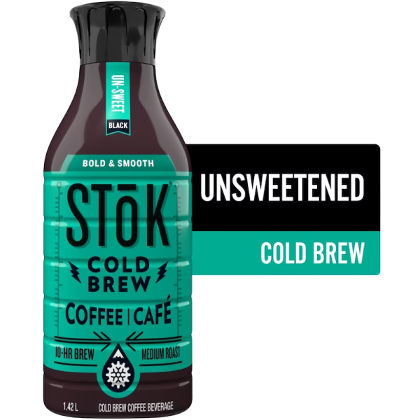 SToK Cold Brew Coffee, Black, Unsweetened, No Cream 1.42 l
