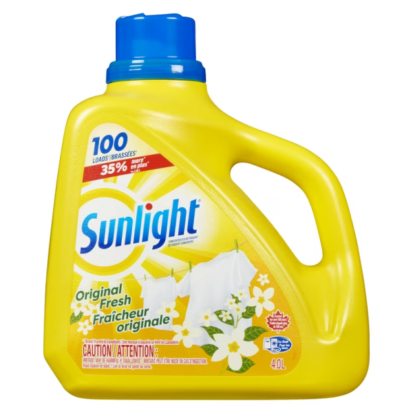 Sunlight Liquid Laundry Detergent Original Fresh 100 Loads 4 l