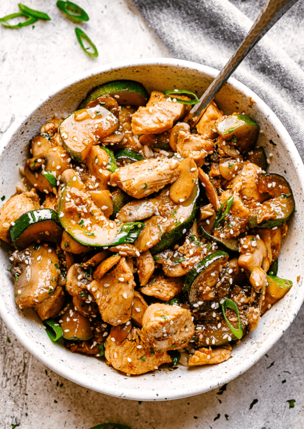 Zucchini Mushroom Stir Fry