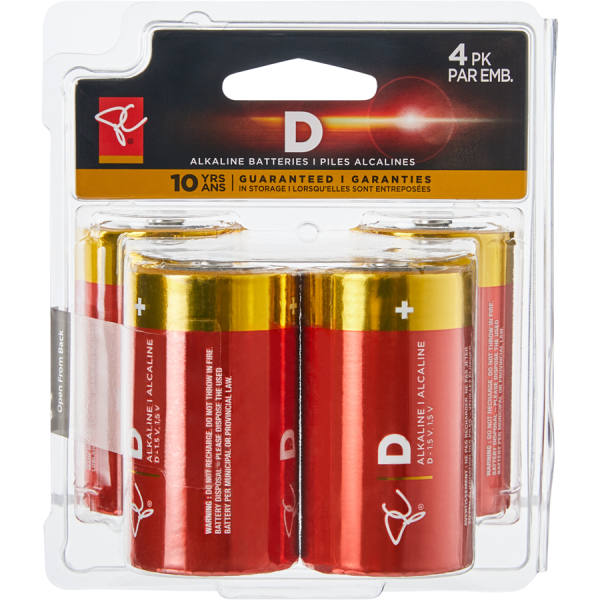 President’s Choice Long Life Alkaline Batteries, D