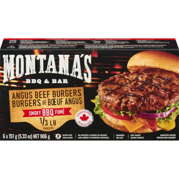 Montana’s Angus Beef Burgers Smoky Bbq