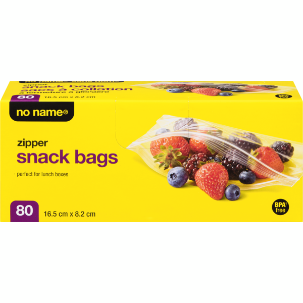 No Name Zipper Snack Bags