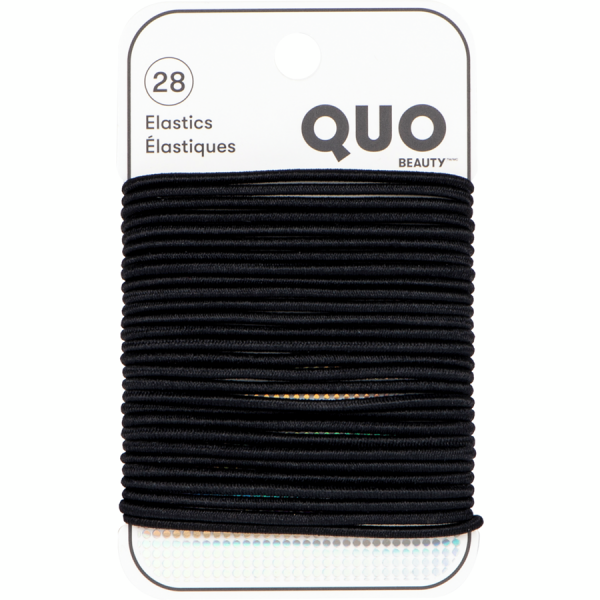 Quo Beauty Thin Elastics Black Pack of 28