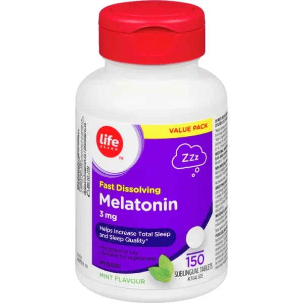 Life Brand Melatonin 3Mg, 150 Tablets