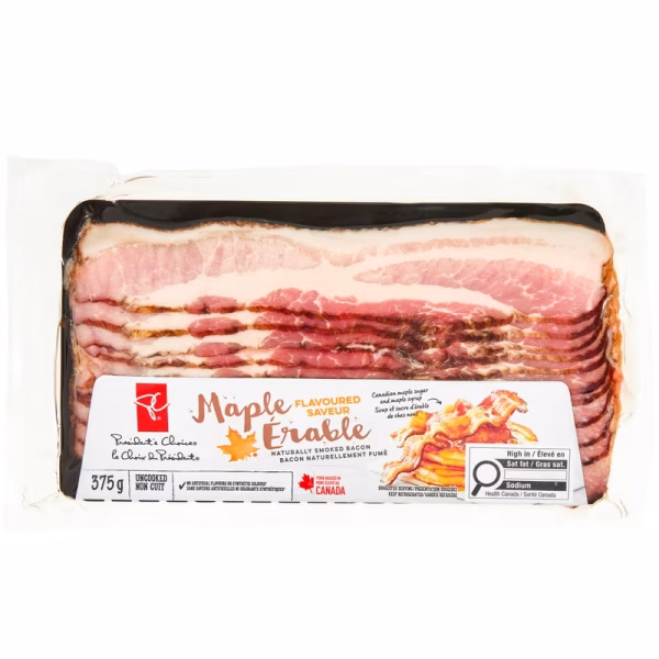 President’s Choice Maple Flavoured Naturally Smoked Bacon
