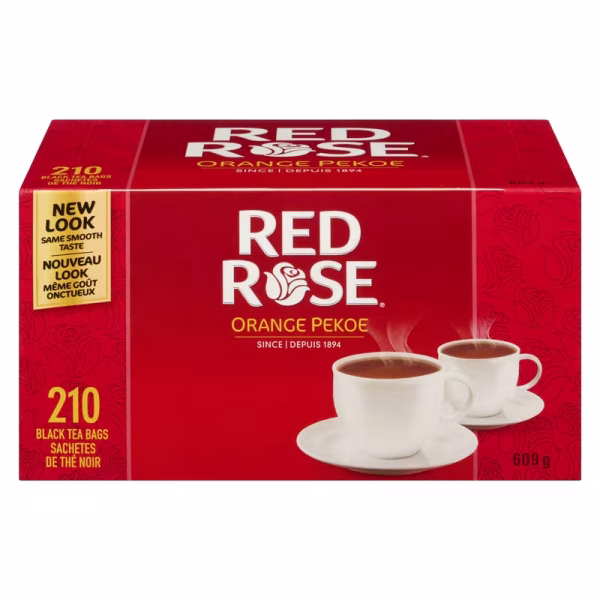 Red Rose Black Tea Bags Orange Pekoe