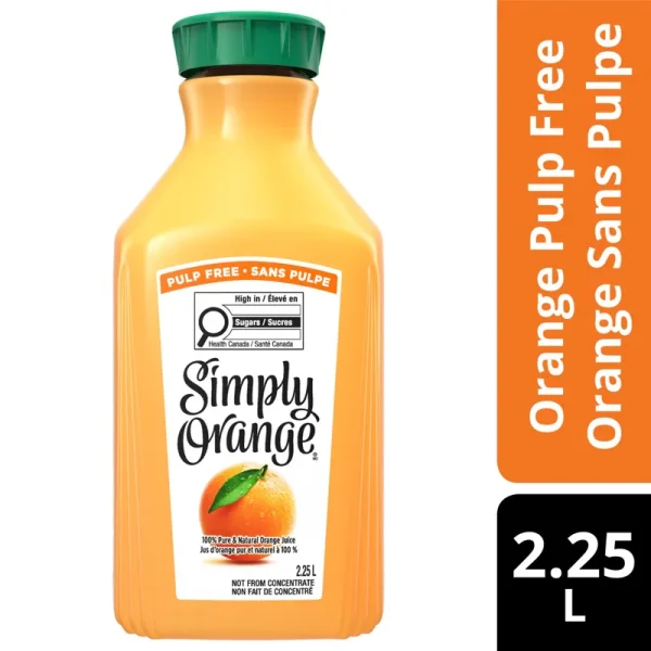 Simply Juice Orange Pulp Free Orange Juice Bottle