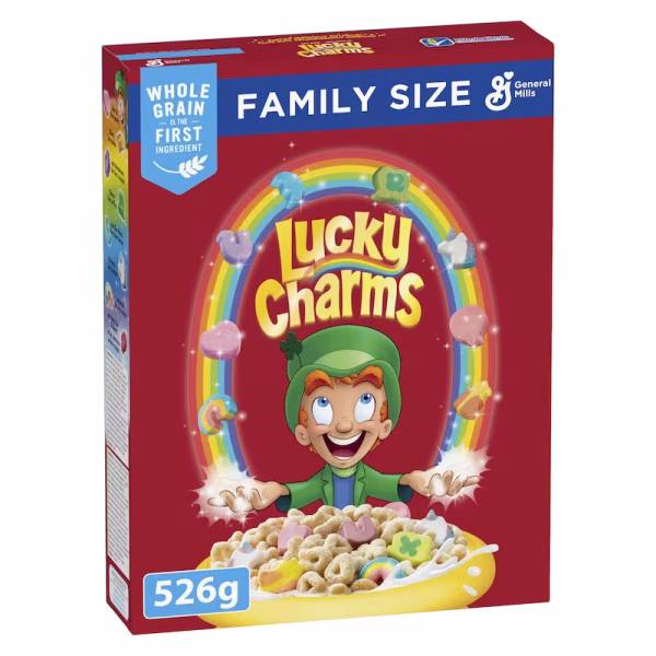 General Mills Lucky Charms Breakfast Cereal with Marshmallows, Family Size, Whole Grains