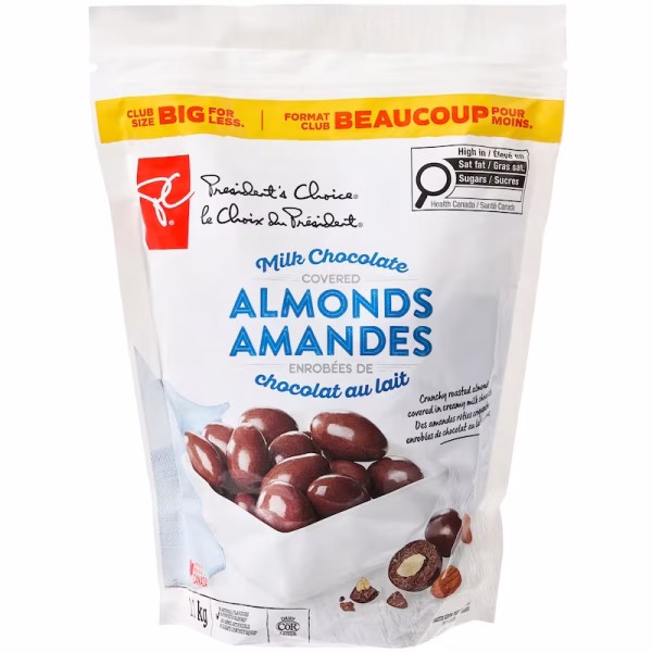 President’s Choice Milk Chocolate Covered Almonds Club Size