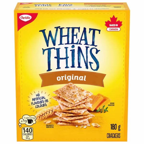 Christie WHEAT THINS Original Crackers, Baked with the goodness of wheat